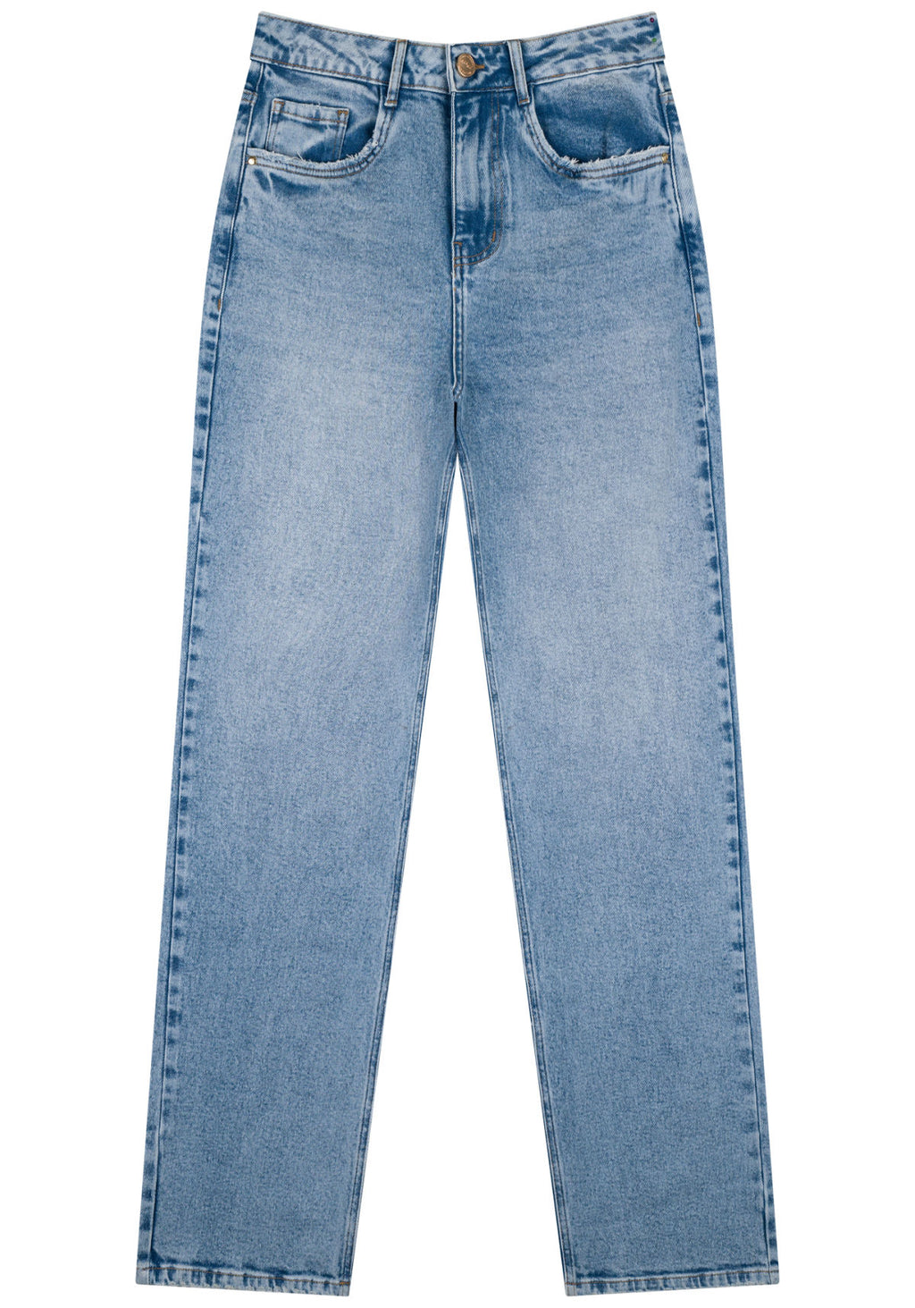 Calça Reta Jeans Com Elastano Lez A Lez Feminino 1538E