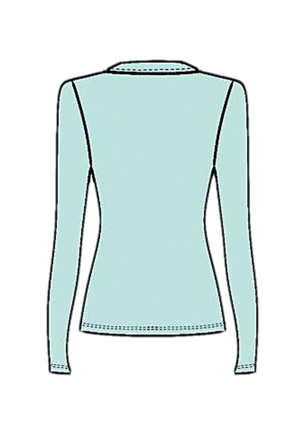 Blusa De Mangas Longas Em Malha Lez A Lez Feminino 9487E
