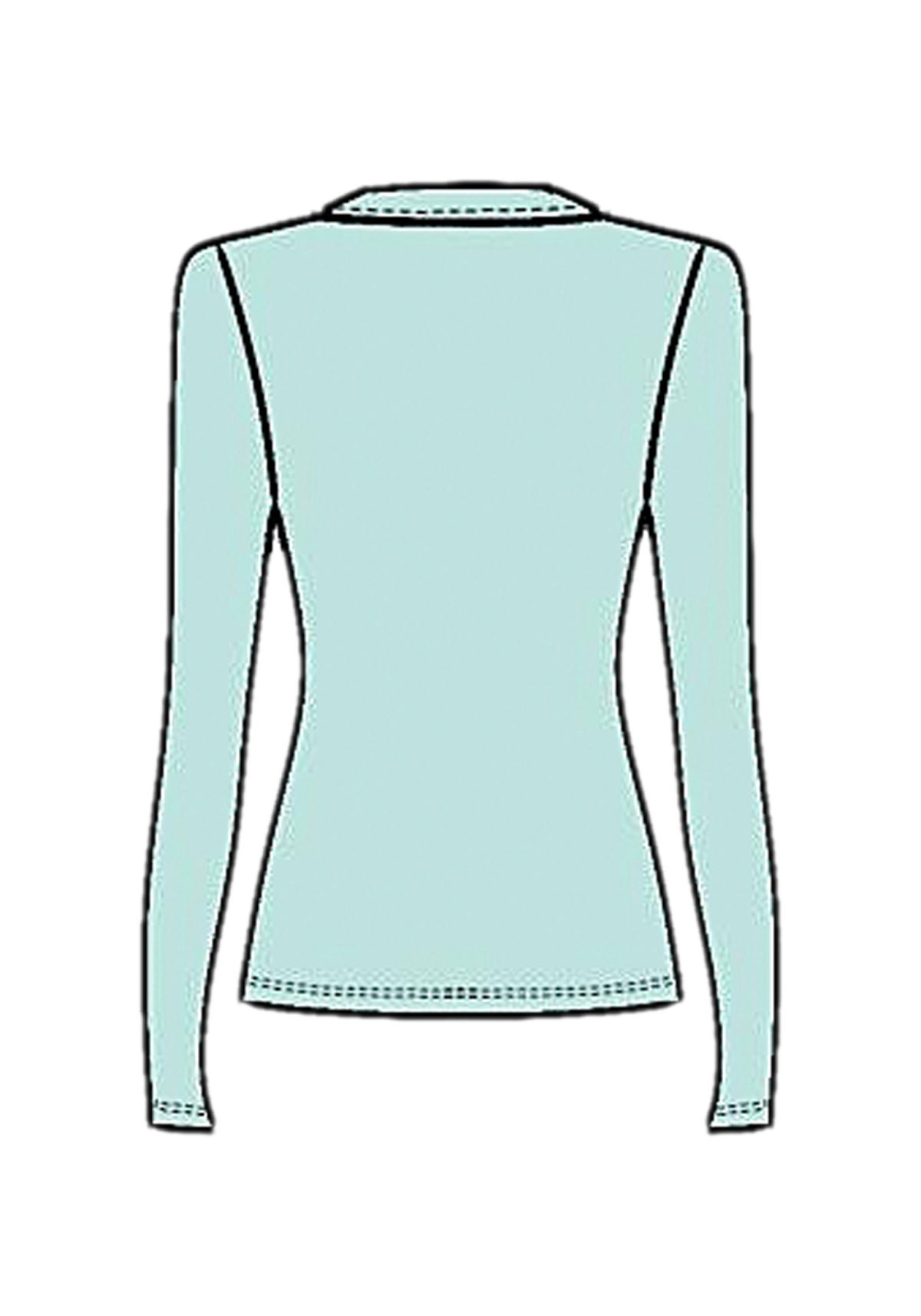 Blusa De Mangas Longas Em Malha Lez A Lez Feminino 9487E
