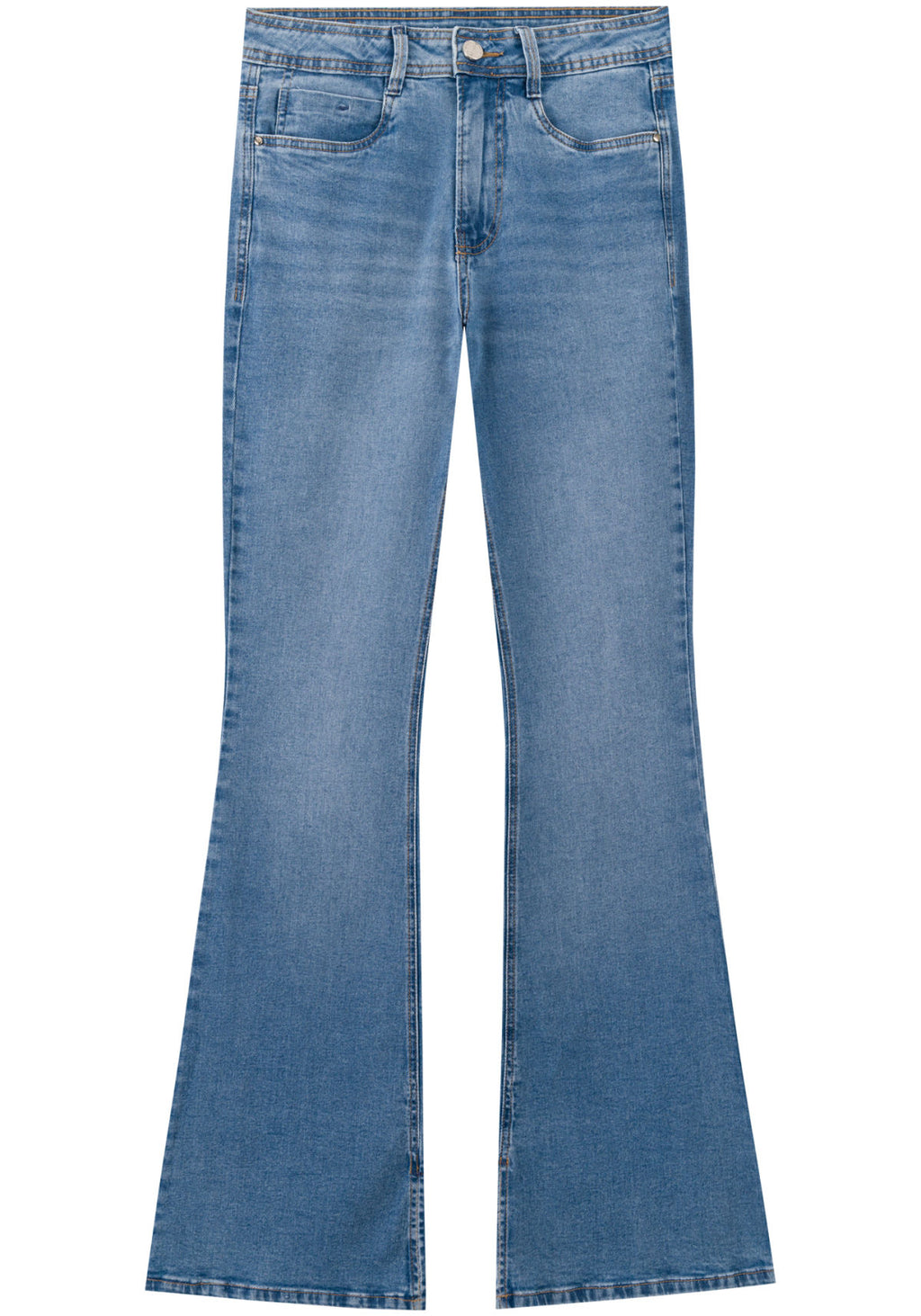 Calça Jeans Flare De Cintura Alta Lez A Lez Feminino 0926E