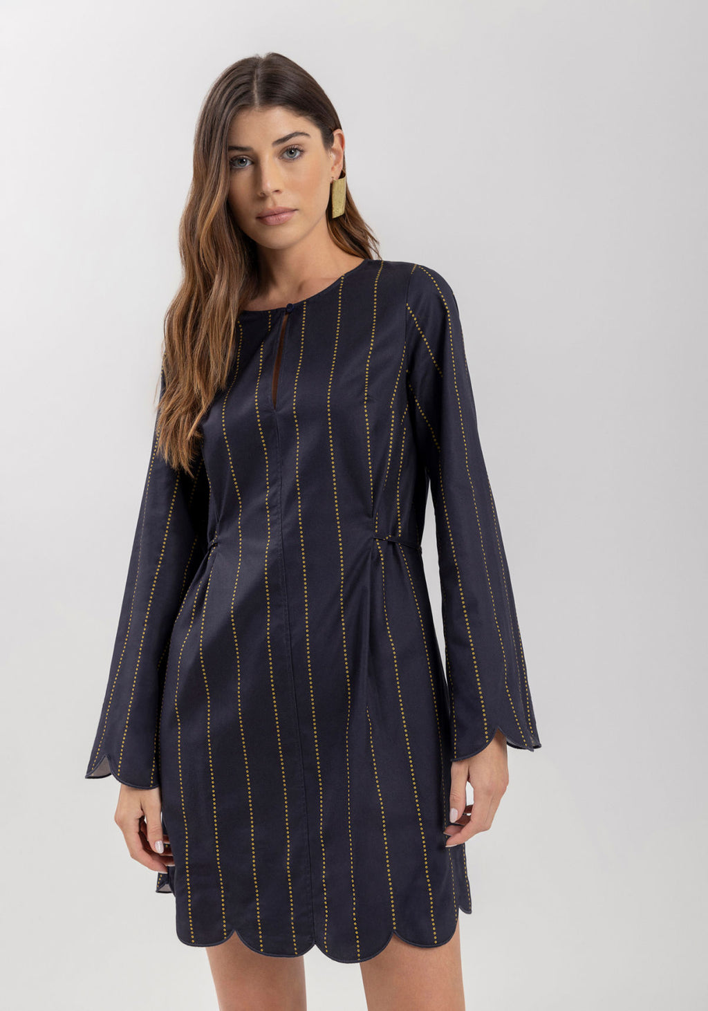 Vestido De Mangas longas Estampado Lez A Lez Feminino 7514E