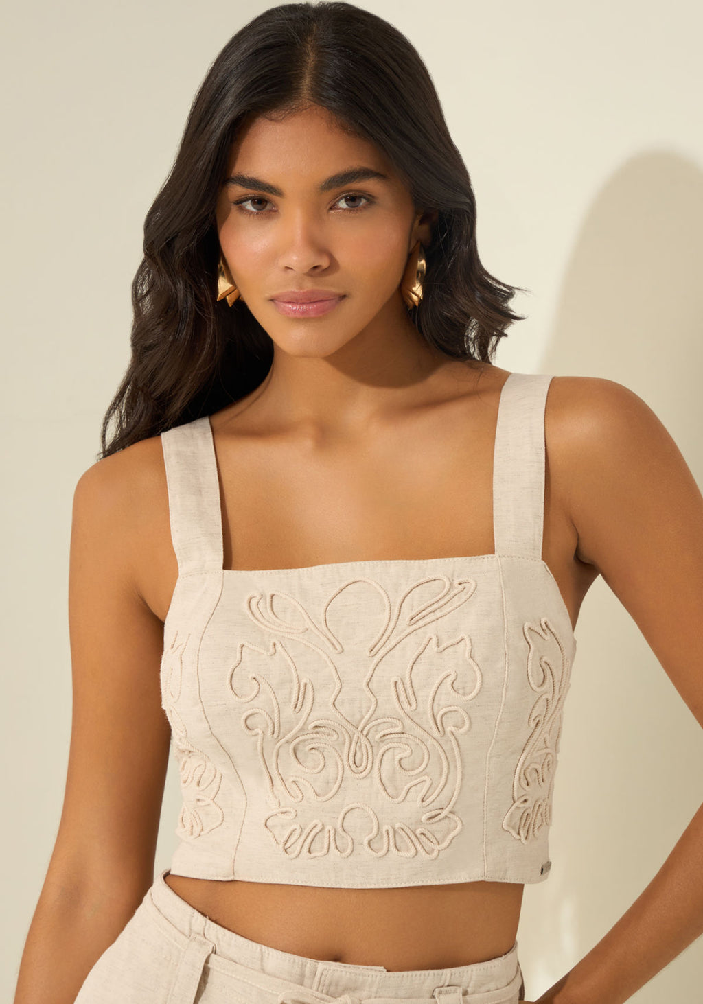 Top Cropped Bordado De Alças Lez A Lez Feminino 2331E