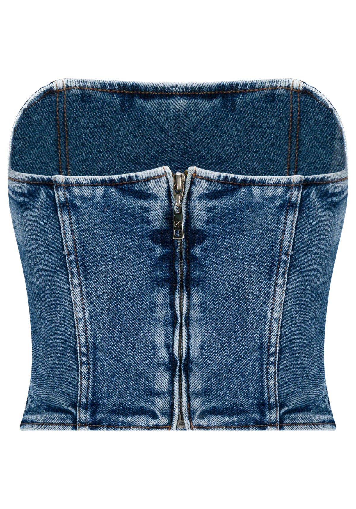 Top Jeans Cropped Tomara que Caia Lez A Lez Feminino 0042E
