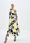 Vestido Midi Estampado com Decote Lez A Lez Feminino 6961L