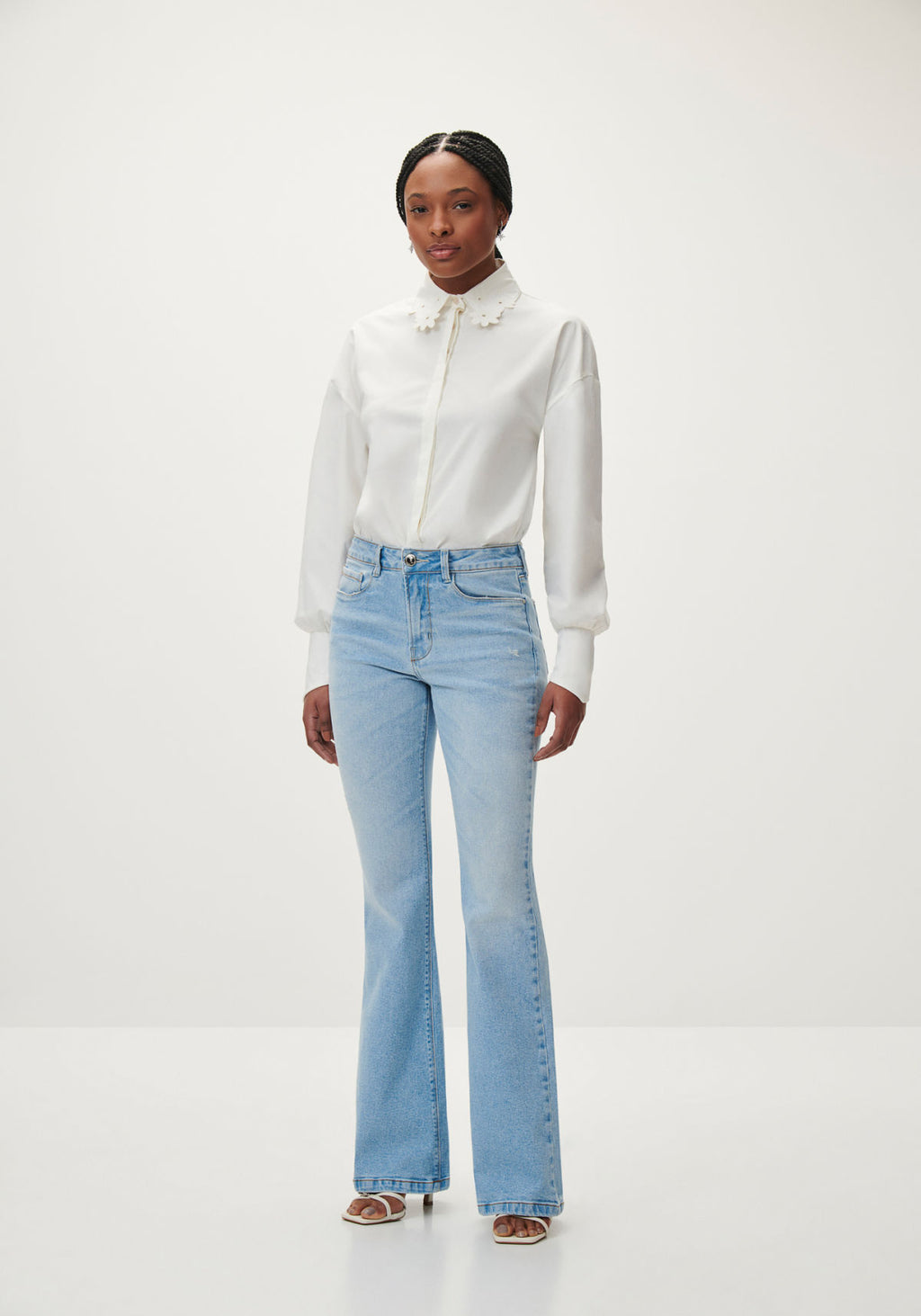 Calça Jeans Flare Estonada Lez A Lez Feminino 7894L
