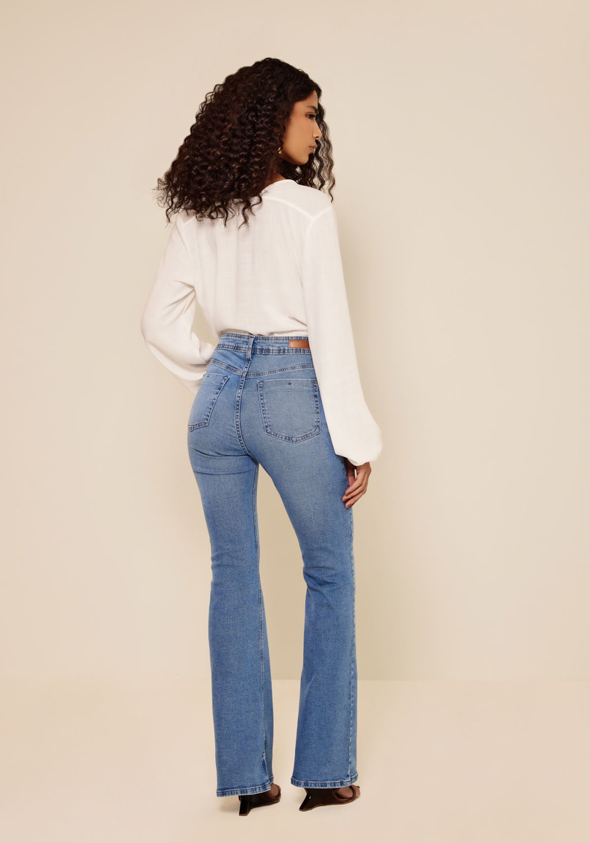 Calça Jeans Flare De Cintura Alta Lez A Lez Feminino 0926E