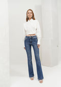 Calça Jeans Flare Boot Cut Lez A Lez Feminino 2184L