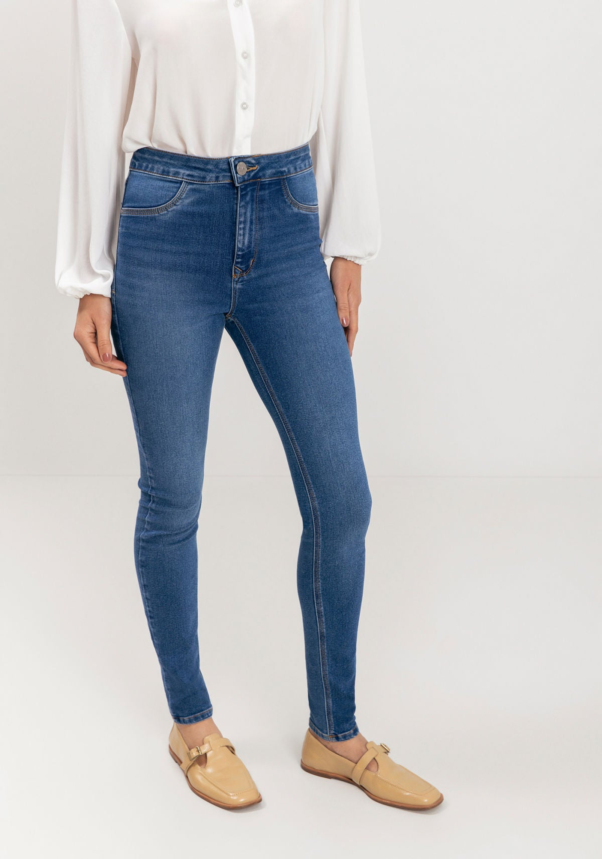 Calça Jeans Jegging Com Elastano Lez A Lez Feminino 1516E