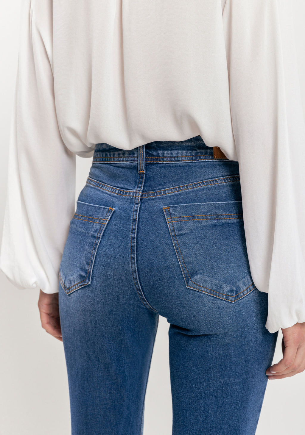 Calça Jeans Flare Com Elastano Lez A Lez Feminino 1518E