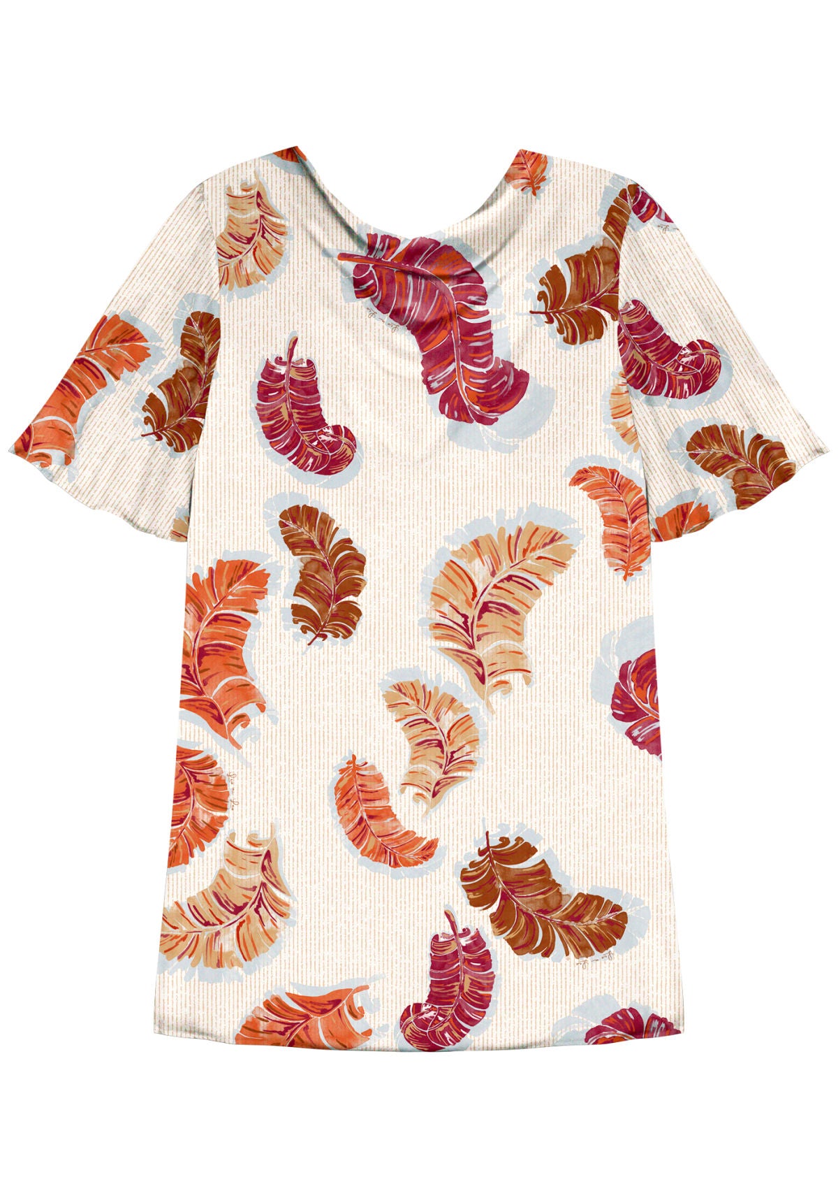 Blusa De Mangas Curtas Estampada Lez A Lez Feminino 9126E