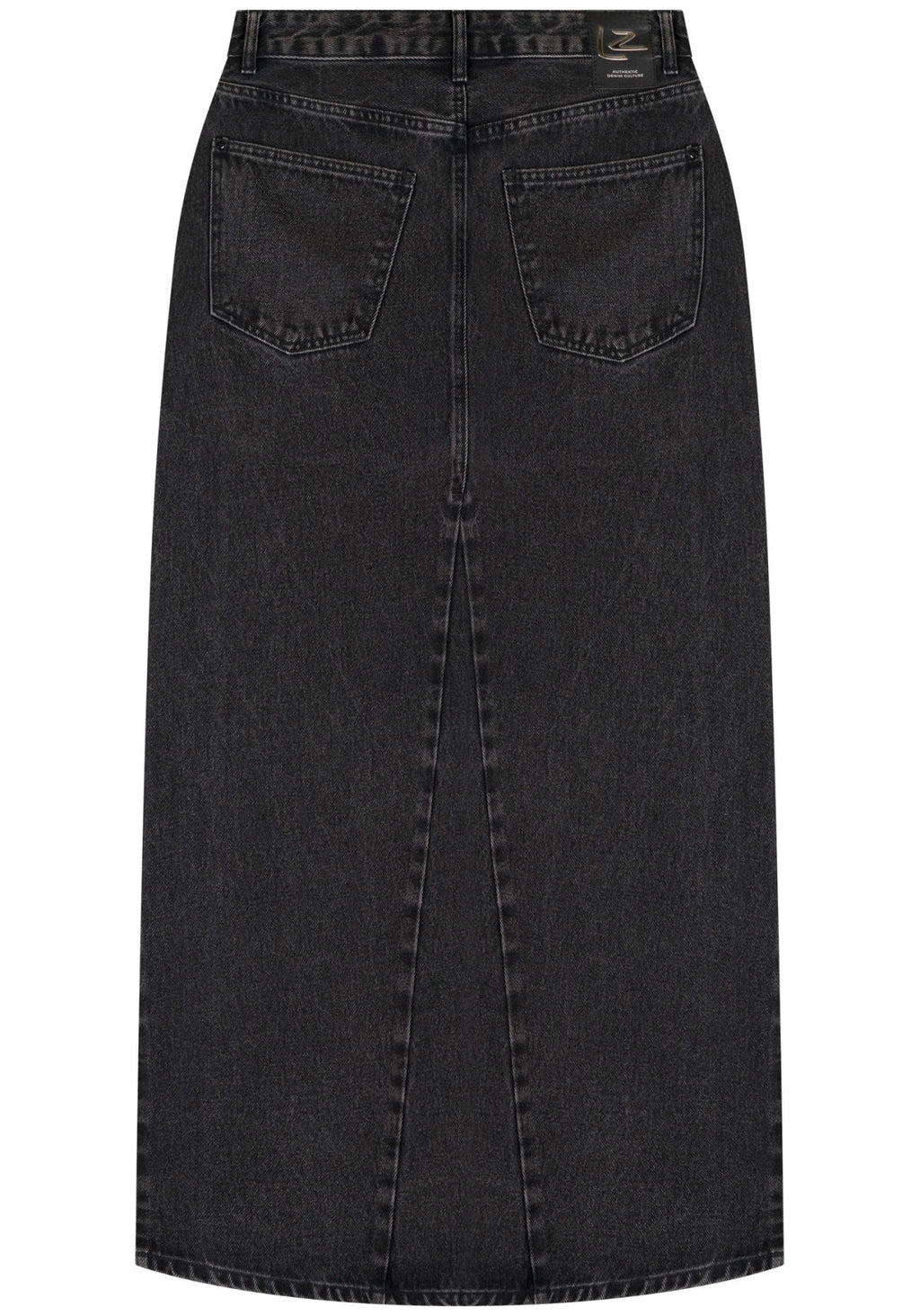 Saia Jeans Longa Com Fenda Lez A Lez Feminino 1572E