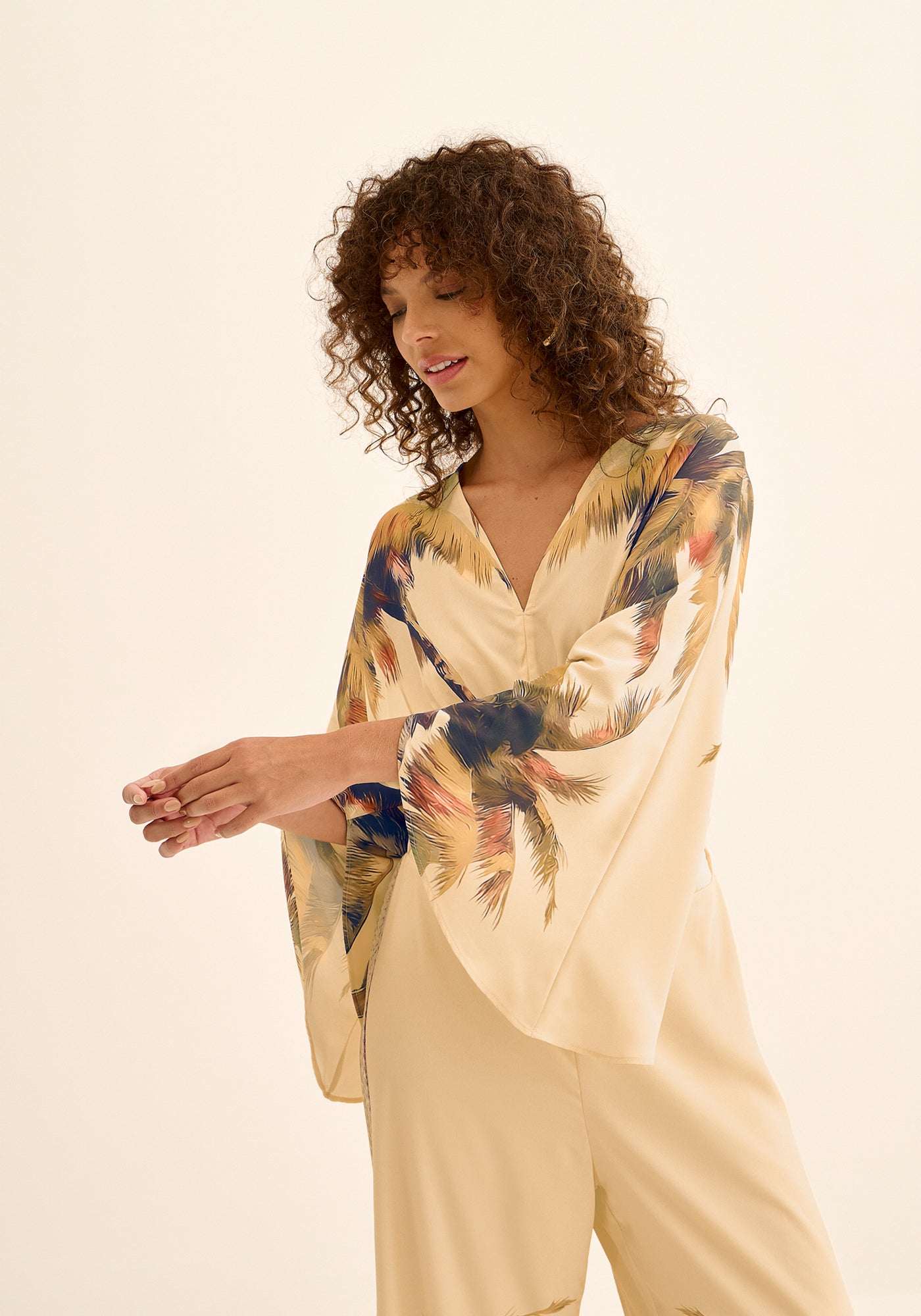 Blusa De Mangas Longas Estampada Lez a Lez Feminino 5663e