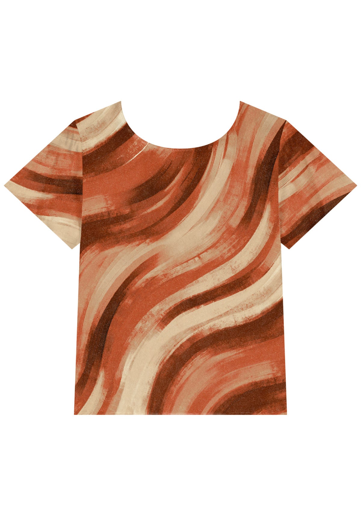 Blusa Estampada Básica De Mangas Lez A Lez Feminino 9203E