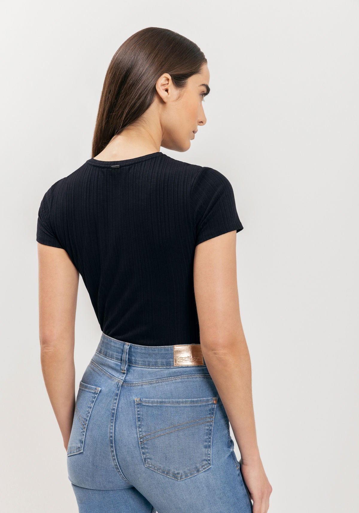 Blusa Básica De Mangas Curtas Lez A Lez Feminino 7129E