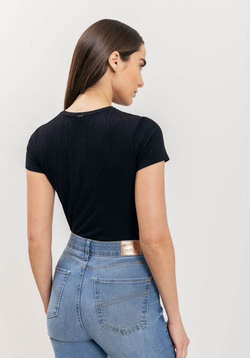 Blusa Básica De Mangas Curtas Lez A Lez Feminino 7129E