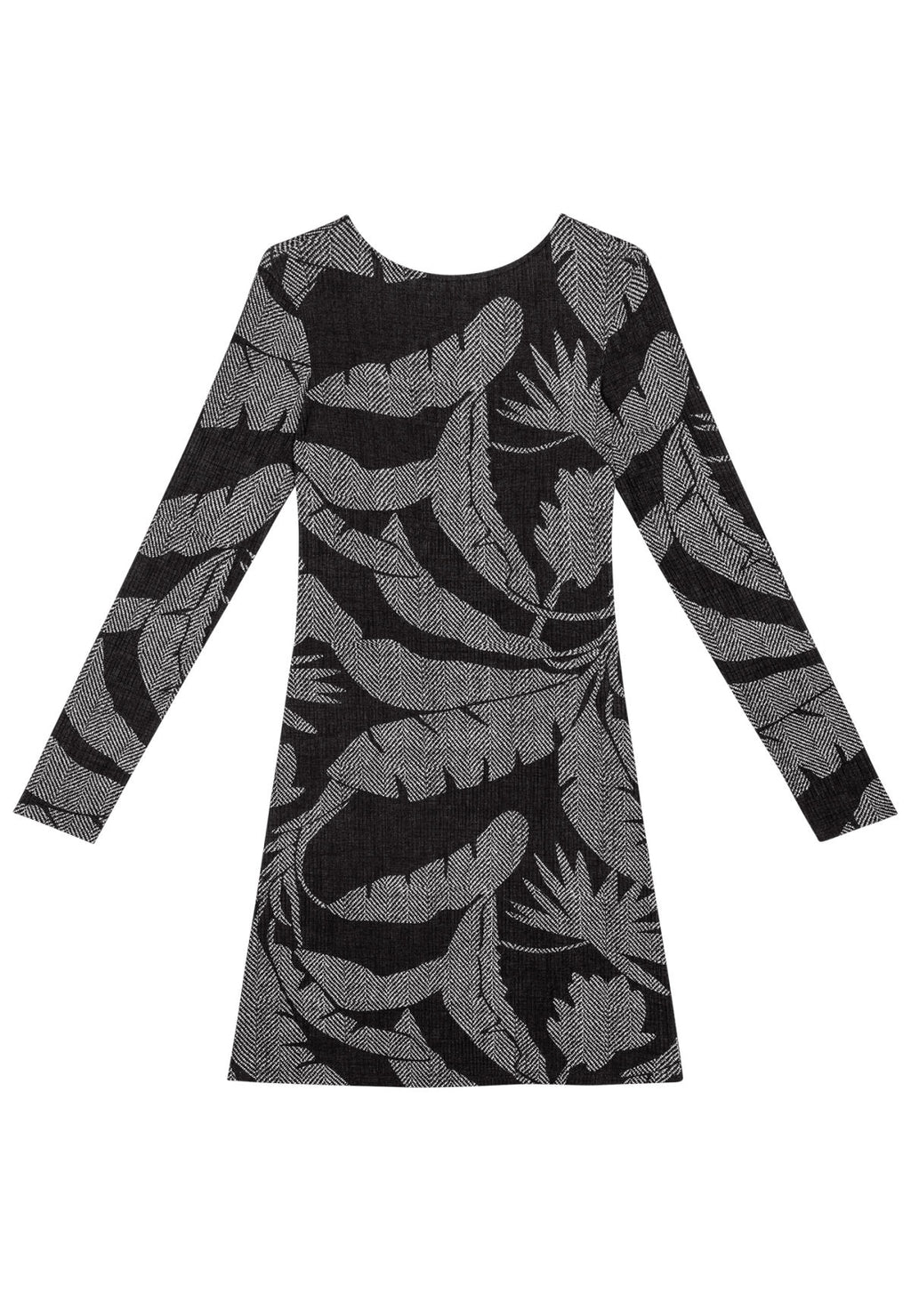 Vestido Curto Manga Longa Estampado Lez A Lez Feminino 5662L