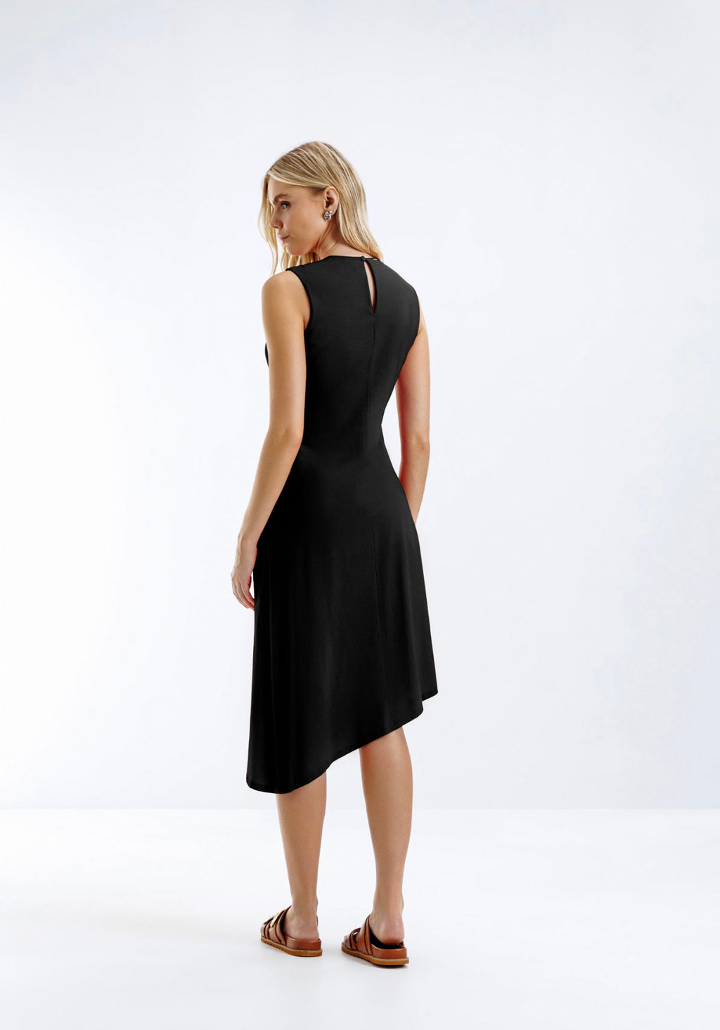 Vestido Midi Assimétrico em Malha Lez A Lez Feminino 6882L