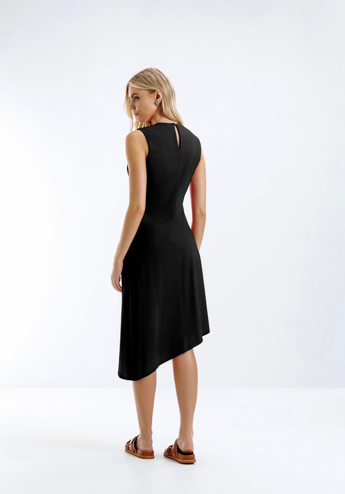Vestido Midi Assimétrico em Malha Lez A Lez Feminino 6882L