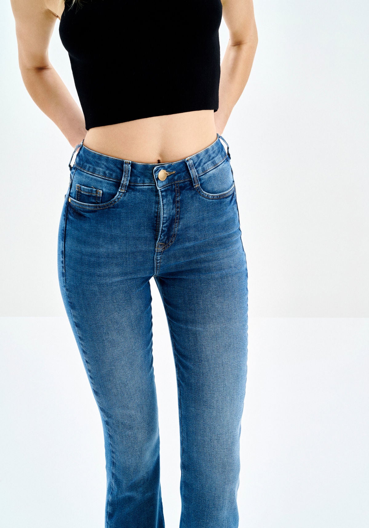 Calça Jeans Flare Boot Cut Shaping Lez A Lez Feminino 9423L