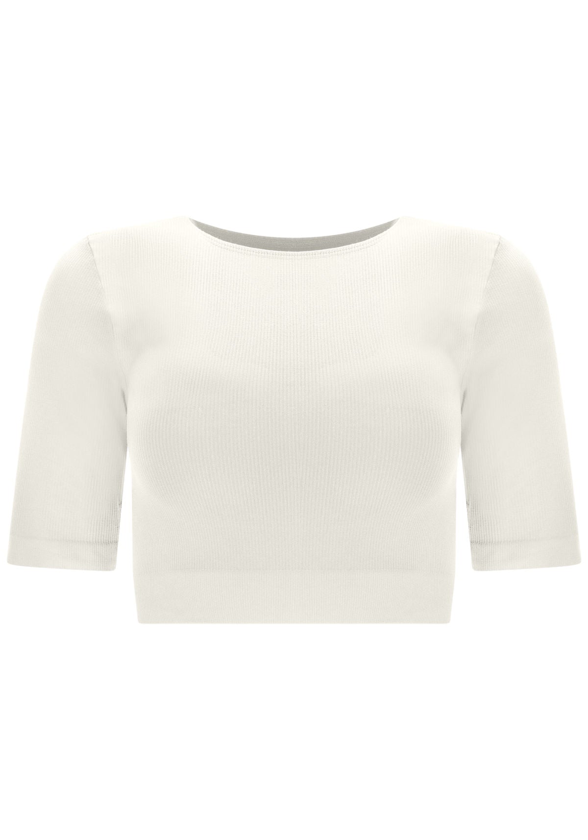 Blusa Manga Curta Seamless Cropped Lez A Lez Feminino 9355L