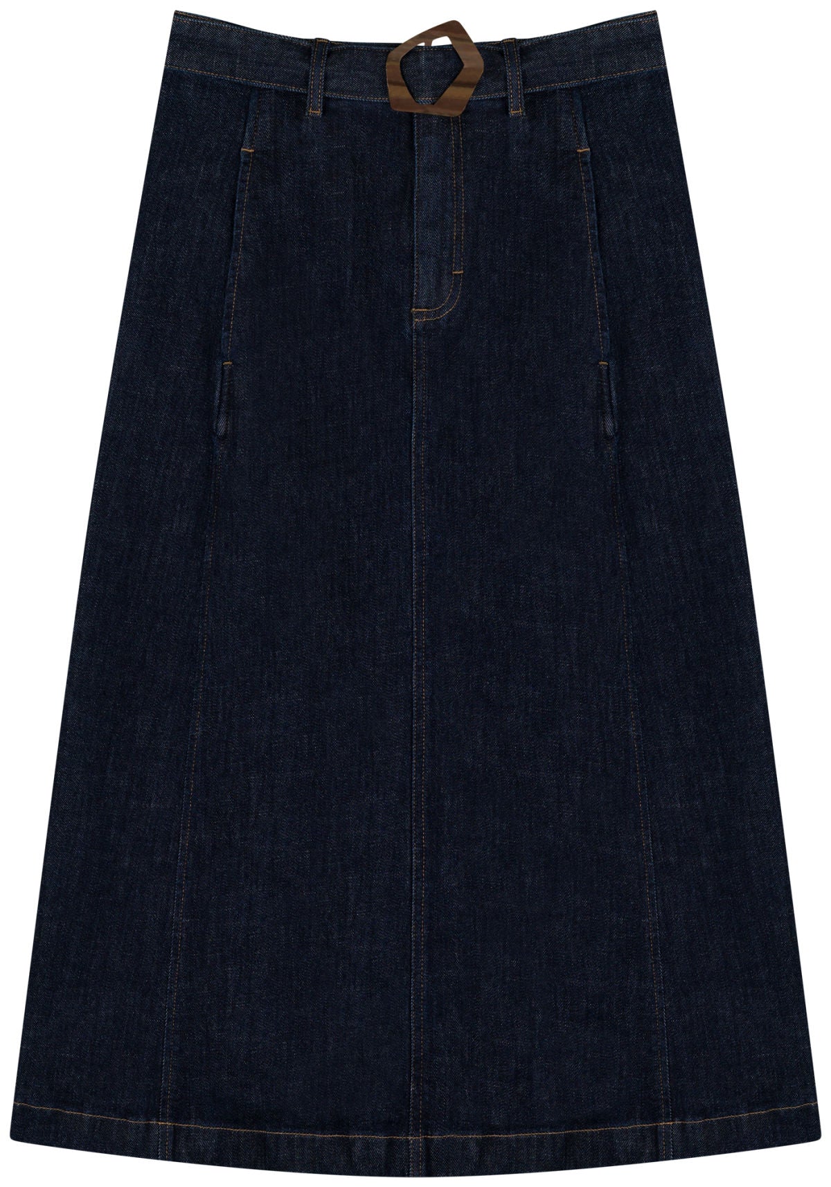 Saia Jeans Chá Com Cintura Alta Lez A Lez Feminino 1585E