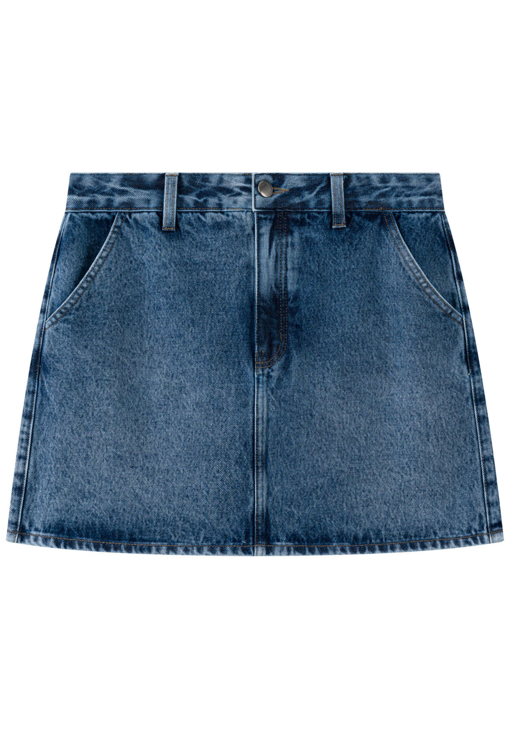 Saia Jeans Curta Com Cintura Alta Lez A Lez Feminino 0163E