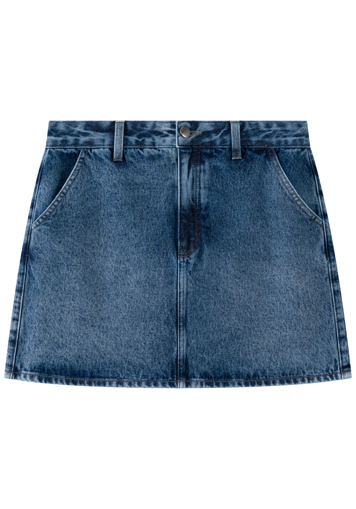 Saia Jeans Curta Com Cintura Alta Lez A Lez Feminino 0163E