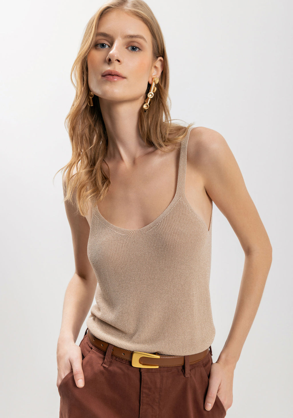 Blusa Regata De Alças Em Malha Lez A Lez Feminino 9304E