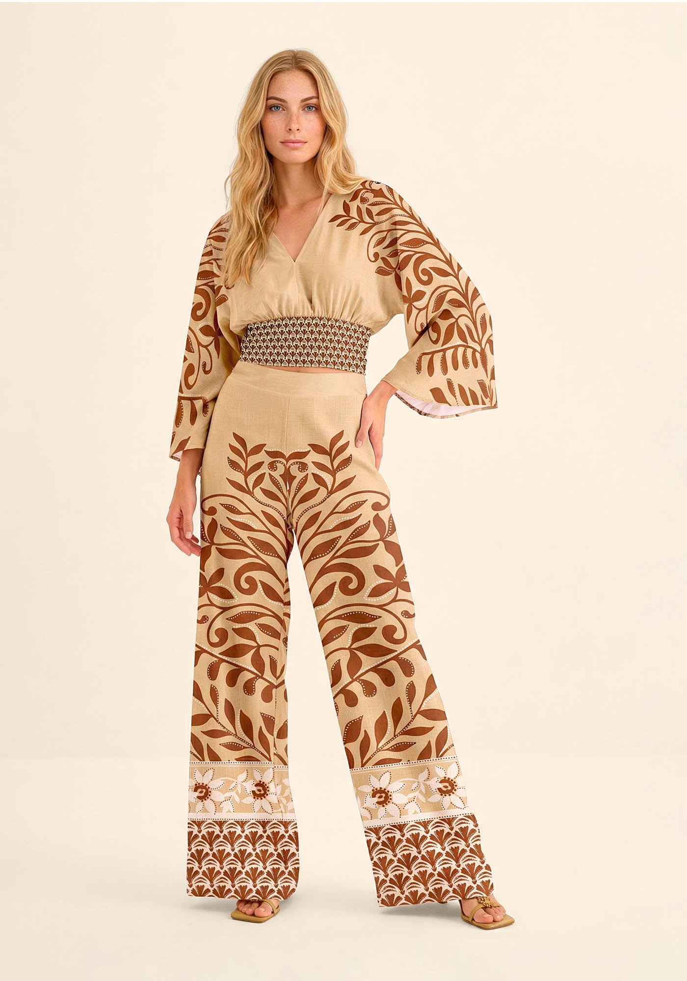 Calça Estampada Pantalona Lez a Lez Feminino 5678e