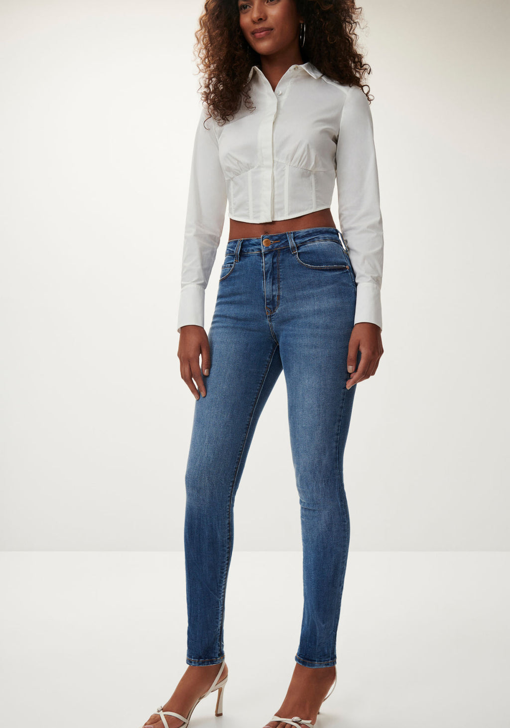 Calça Jeans com Elastano Lez A Lez Feminino 7887L
