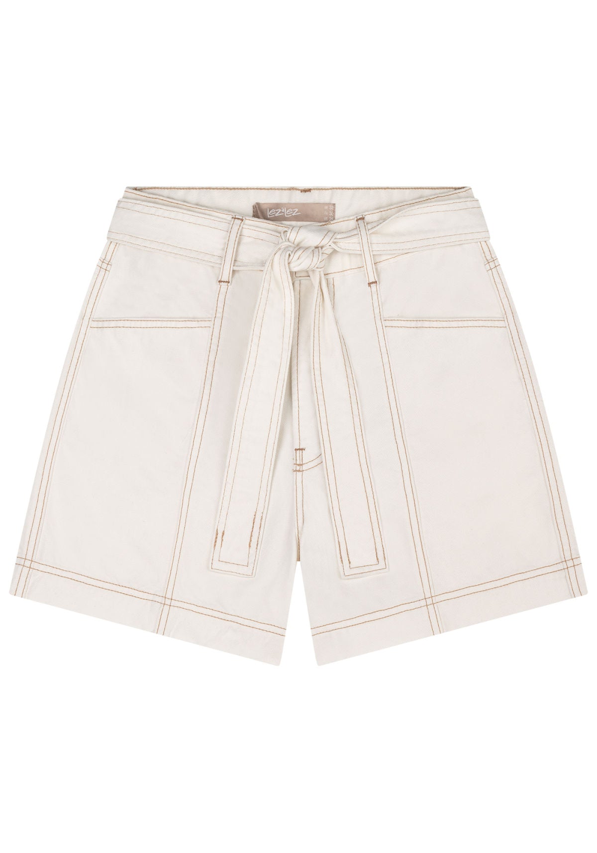 Shorts Sarja Mom Cintura Alta Lez A Lez Feminino 2312L