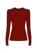 Blusa De Mangas Longas Em Malha Lez A Lez Feminino 9487E