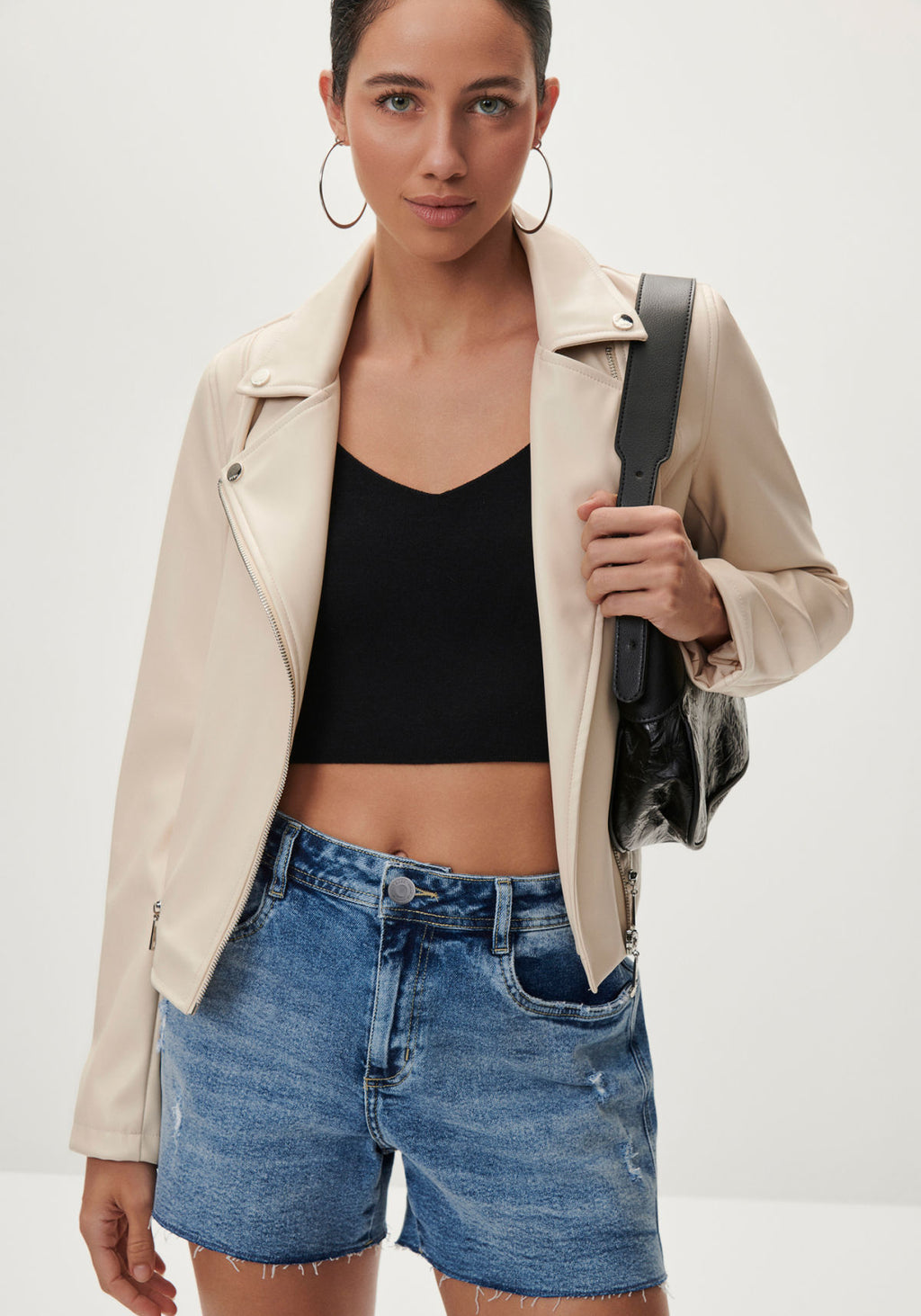 Shorts Jeans Boyfriend com Bordado Lez A Lez Feminino 7979L