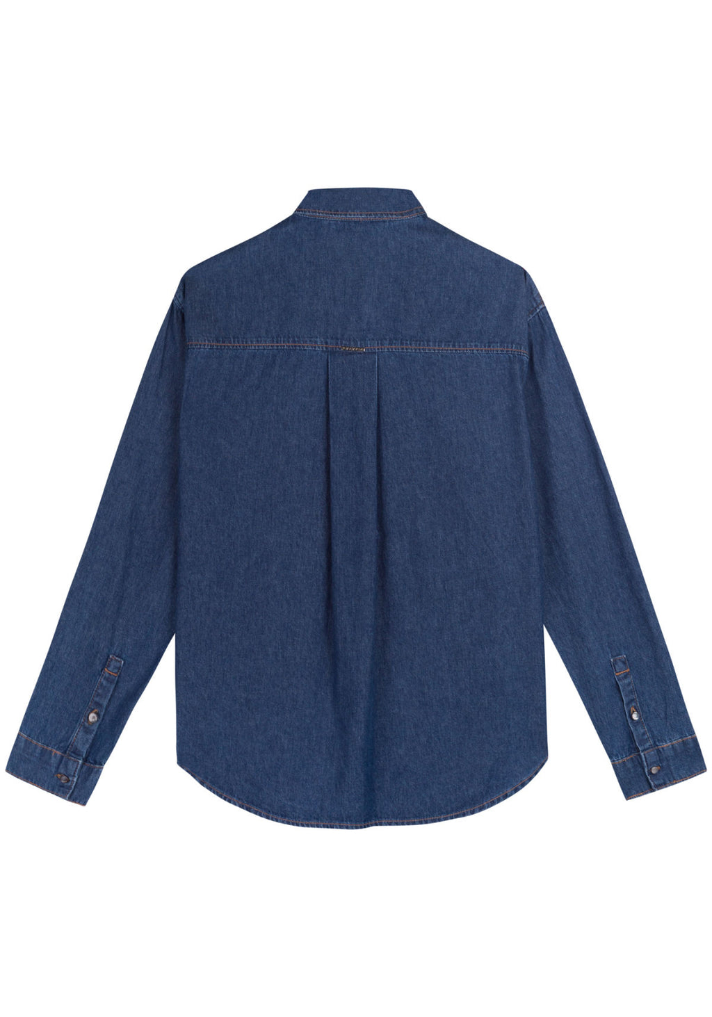 Camisa Jeans Alongada Com Mangas Lez A Lez Feminino 0826E