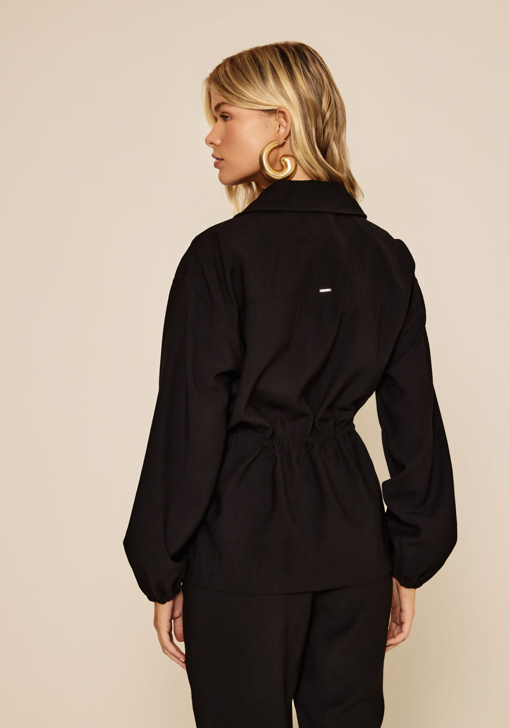 Parka De Mangas Longas Com Gola Lez A Lez Feminino 8066E