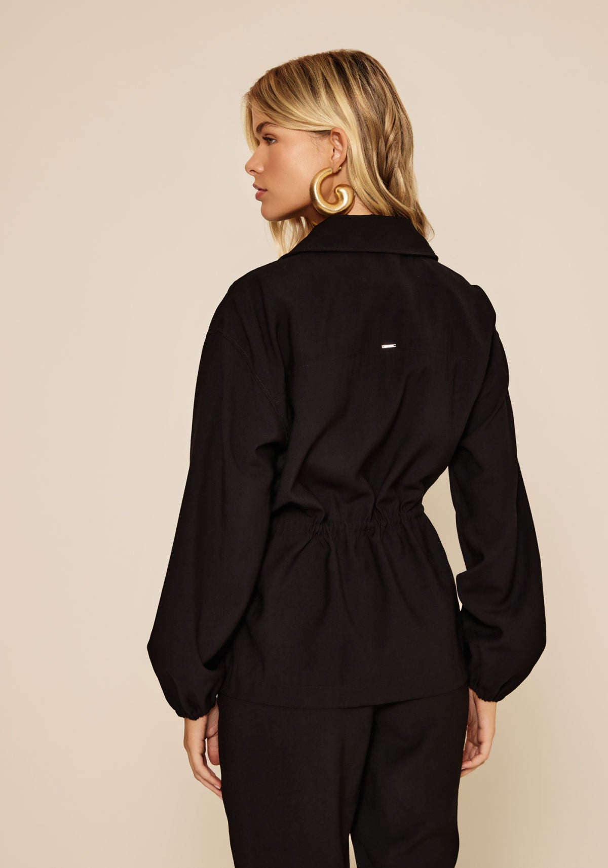 Parka De Mangas Longas Com Gola Lez A Lez Feminino 8066E