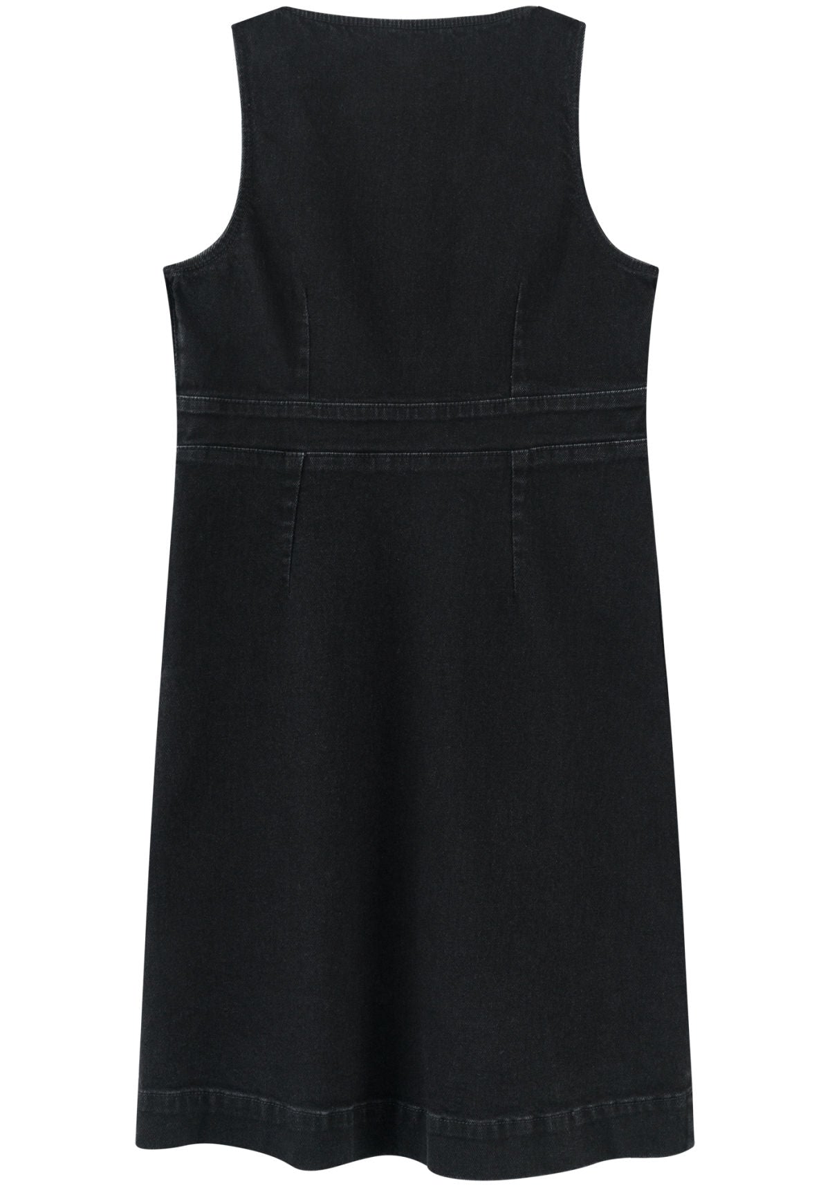 Vestido Jeans Curto Com Decote Em V Lez A Lez Feminino 1012E