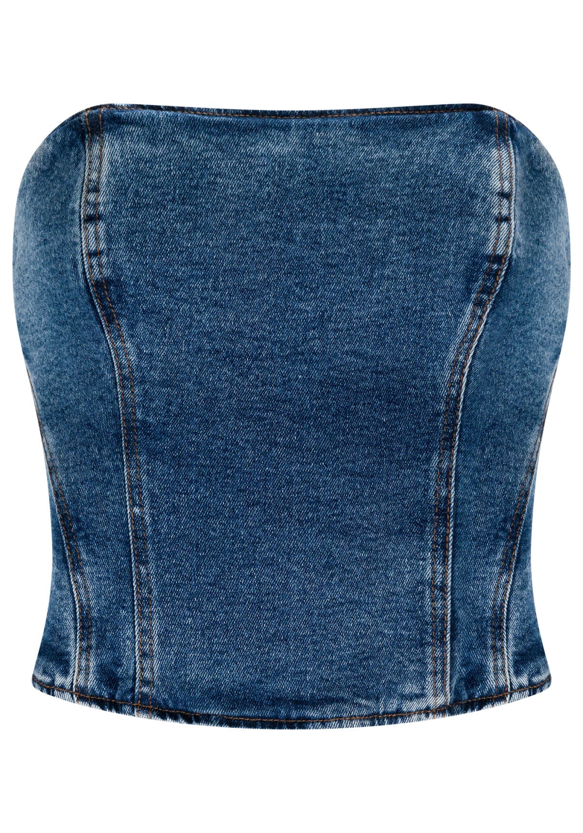 Top Jeans Cropped Tomara que Caia Lez A Lez Feminino 0042E