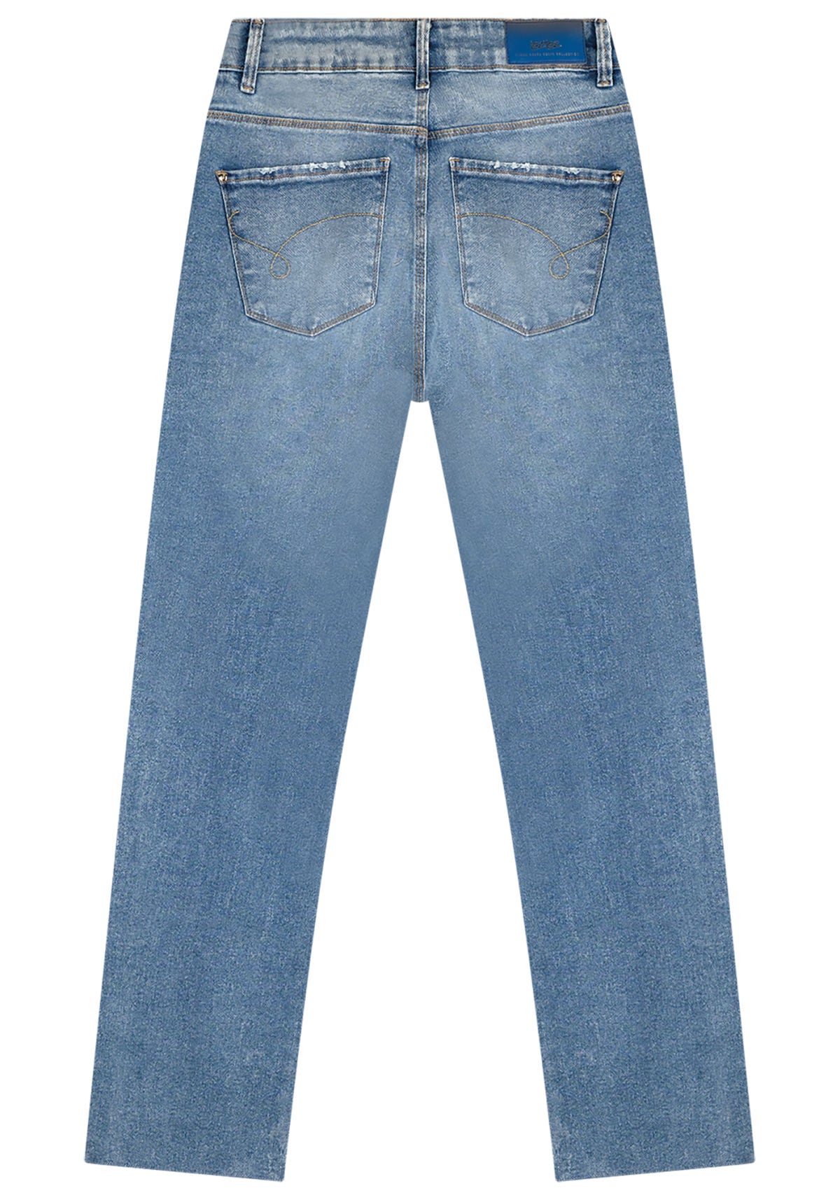 Calça Jeans Reta Cropped Lez A Lez Feminino 7995L