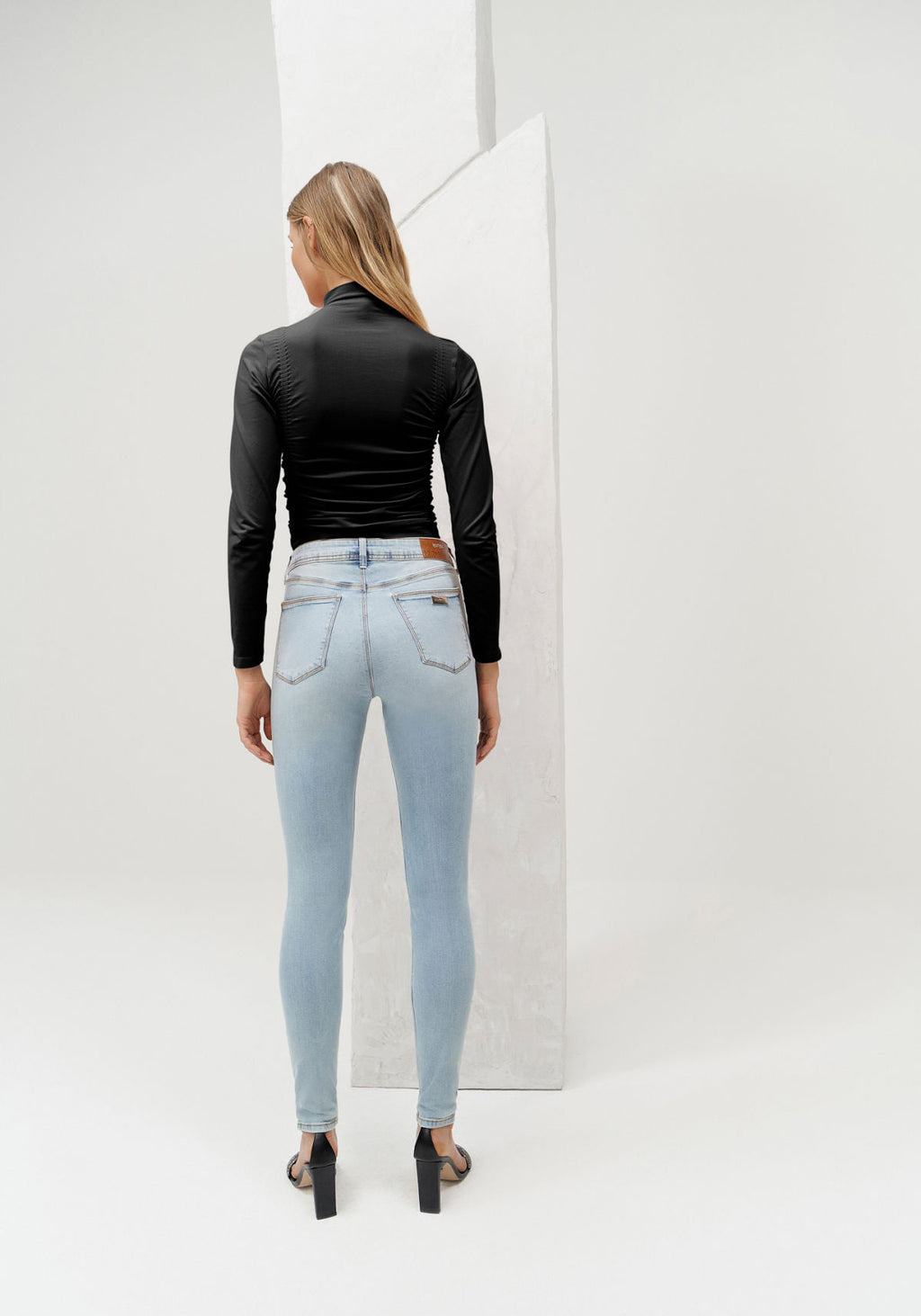Calça Jeans Skinny Cintura Alta Lez A Lez Feminino 2172L