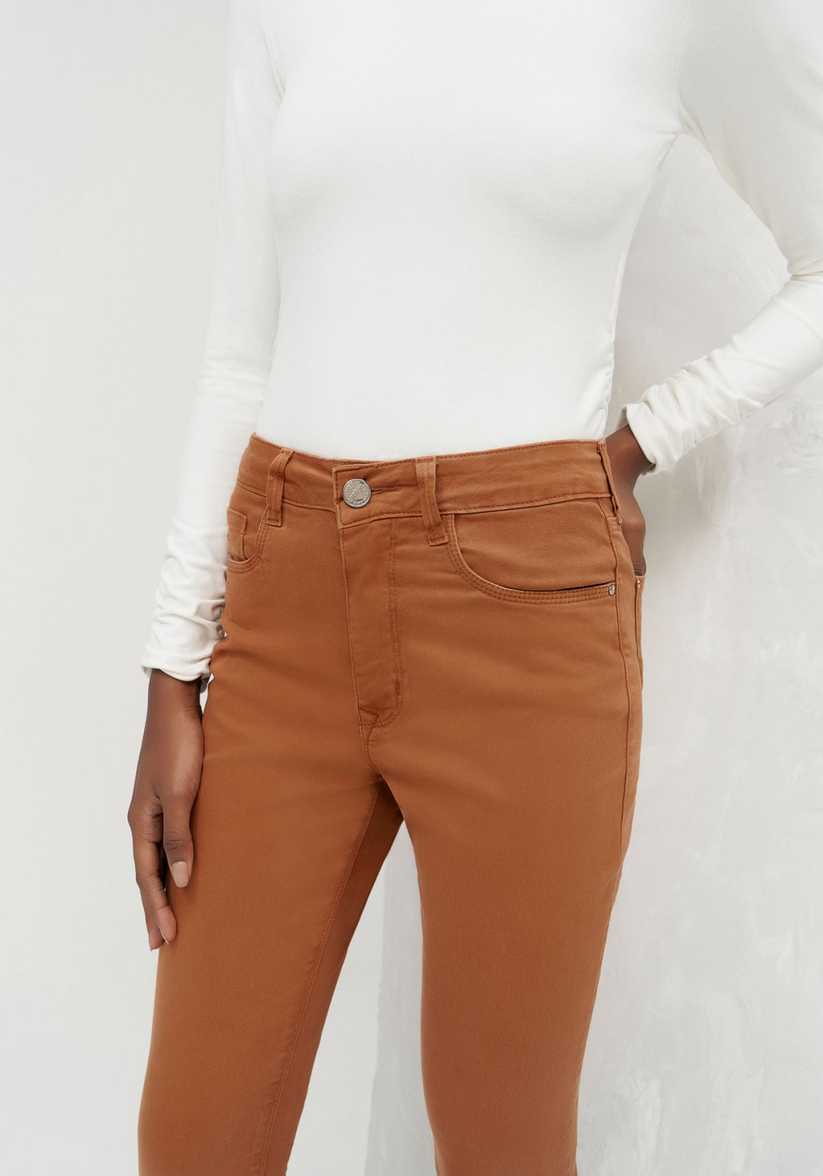 Calça Sarja Skinny com Cintura Alta Lez A Lez Feminino 2163L