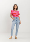 Calça Jeans Mom Comfort Com Cintura Lez A Lez Feminino 0765E