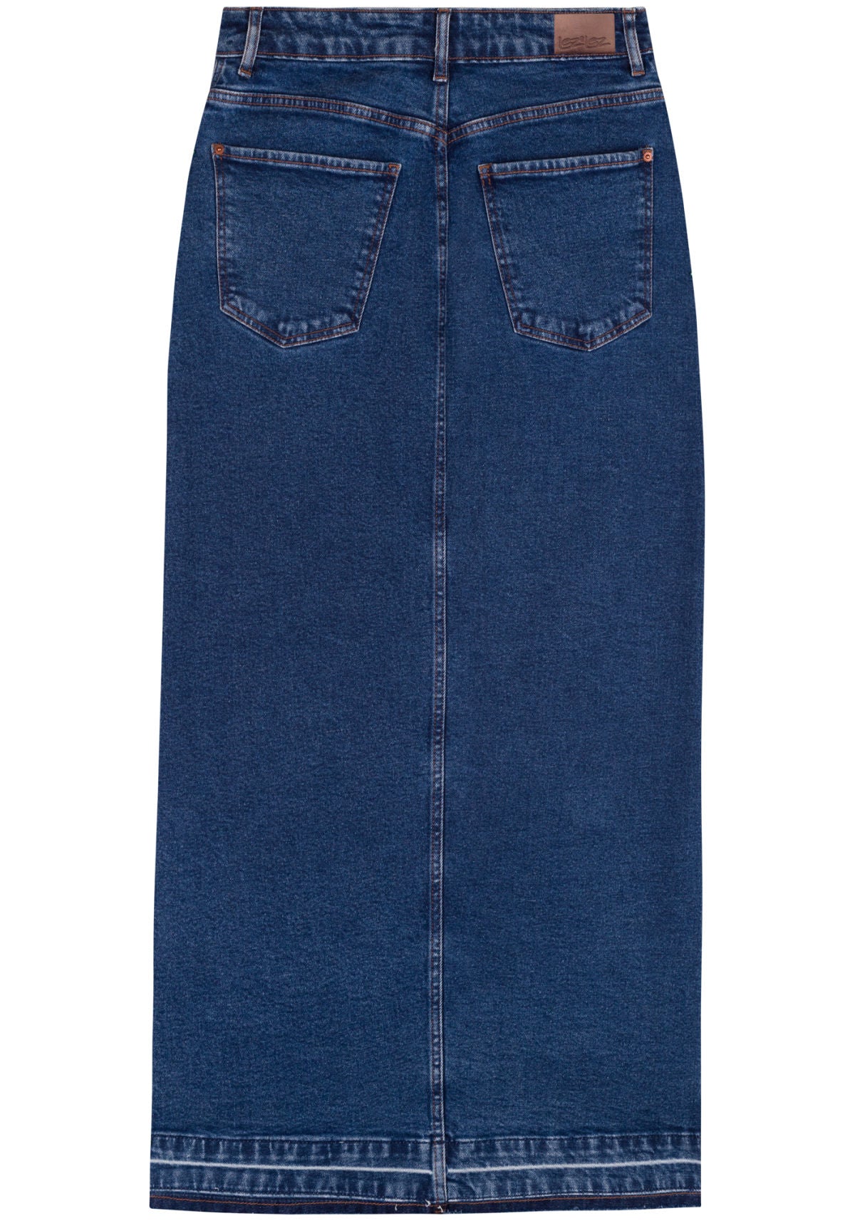 Saia Jeans Longa Com Fenda Frontal Lez A Lez Feminino 0847E
