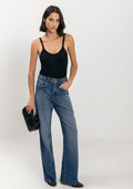 Calça Wide Leg Jeans Comfort Lez A Lez Feminino 1540E