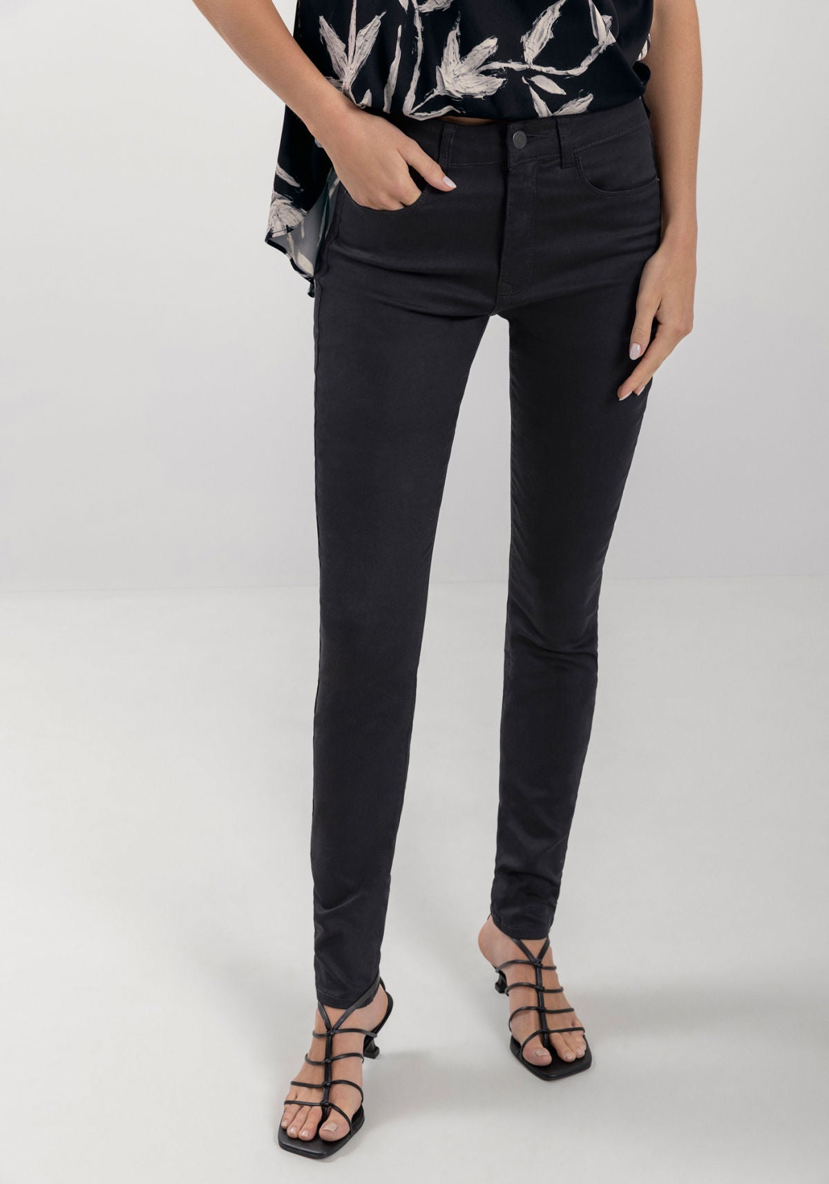 Calça Sarja Skinny Cintura Alta Lez A Lez Feminino 9364L