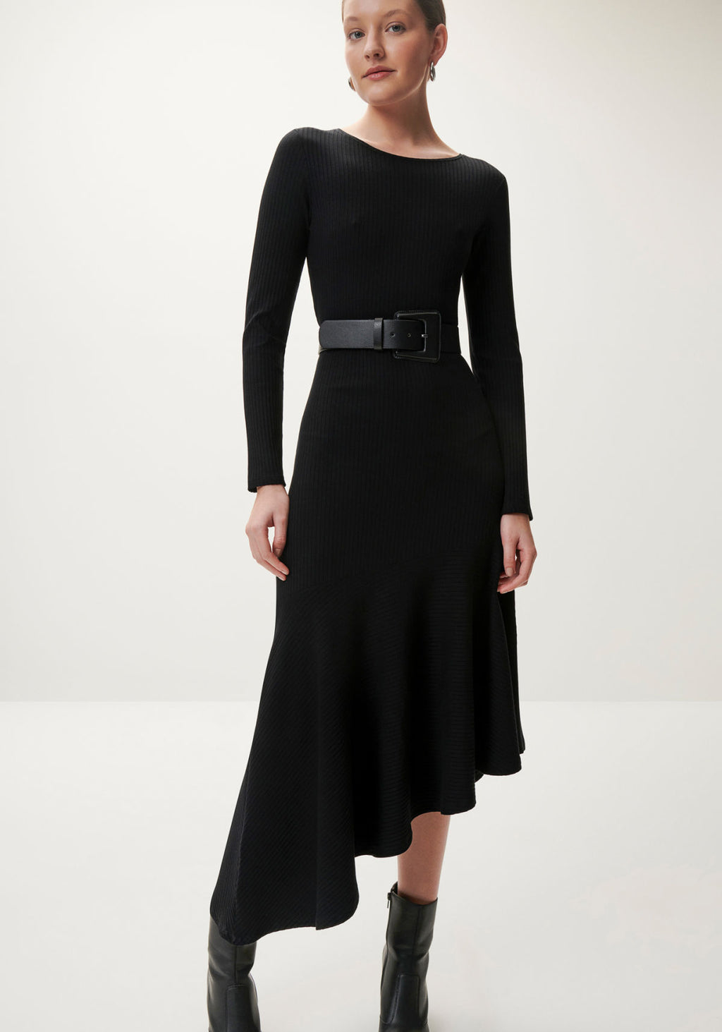 Vestido Midi Manga Longa com Barra Lez A Lez Feminino 5651L