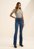 Calça Jeans Boot Cut Com Cintura Lez A Lez Feminino 1631E