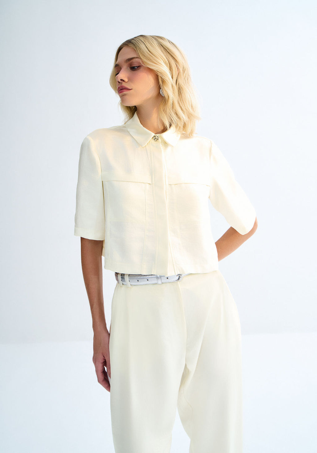 Camisa Cropped Manga Curta Lez A Lez Feminino 3319E