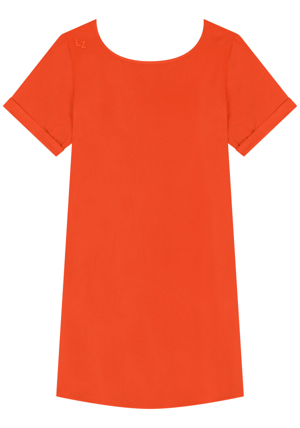 Vestido Curto Básico De Mangas Lez A Lez Feminino 5324E
