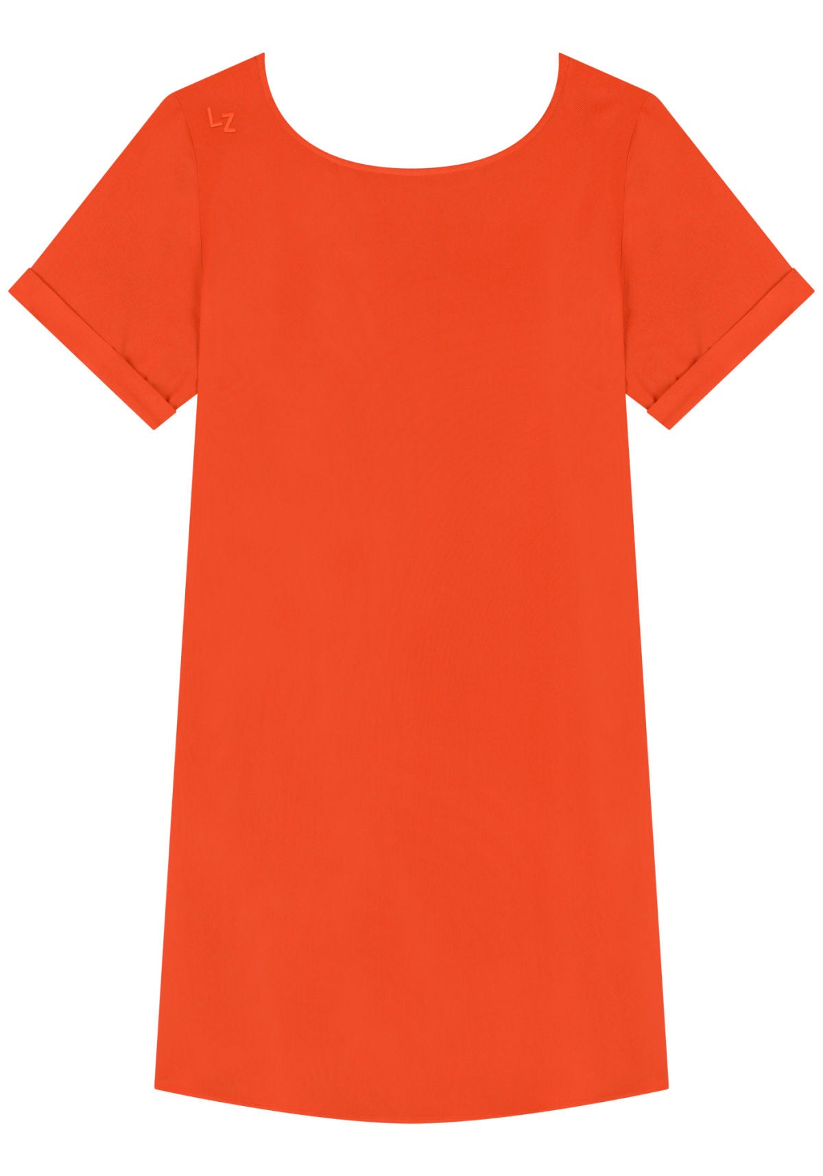 Vestido Curto Básico De Mangas Lez A Lez Feminino 5324E